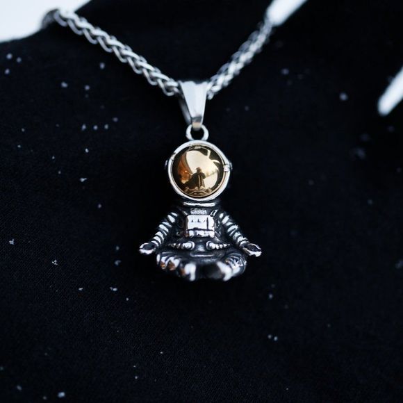 Other - Astronaut Pendant Necklace for Men Women Space Explorer Solid Stainless Steel
